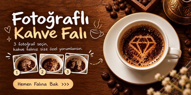 Fotoğraflı Kahve Falı: fincanının 3 fotoğrafını seç, kahve falın yorumlansın